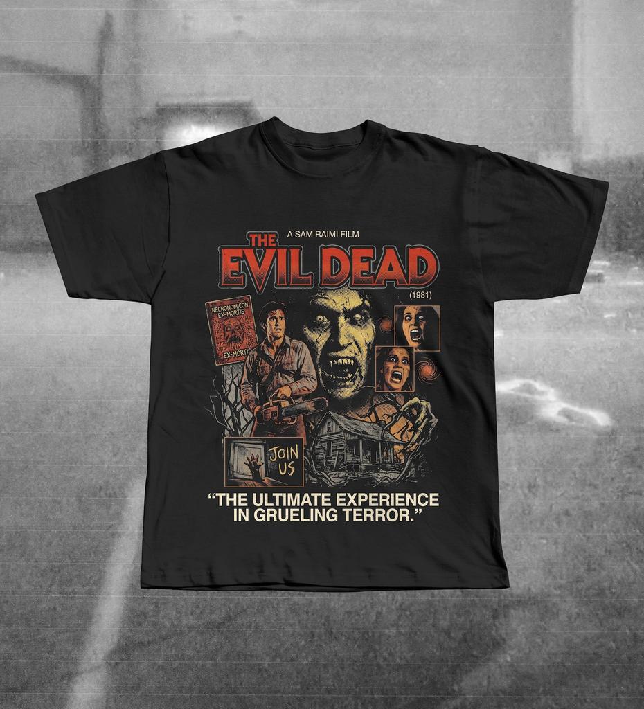 The Evil Dead 1981 Graphic Tee | Sam Raimi Horror Film Shirt | Ash Williams Shirt | Necronomicon Tee | 80s Cult Horror T-Shirt
