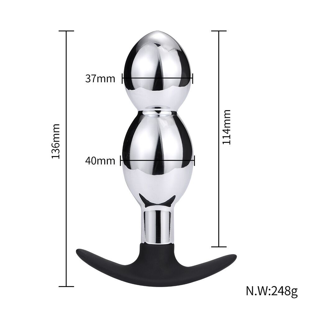 Metal Metal Adult SM Sexy Sucker Address Silicone Metal Butt Plug Go Out Wear Anal Plug