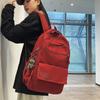 College Style Women's Solid Color Backpack Large Capacity Student School Bag Junior High School Backpack