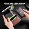 ZDNE2 Car Leather Pop Up Wallet RFID Blocking Metal Double Card Case For BMW 1 3 5 Series G30 G32 G38 2021 2020 2019 2018 E46 E91
