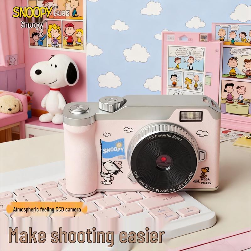 Детская HD-цифровая камера Snoopy SN14 с двумя объективами (Китайская версия)