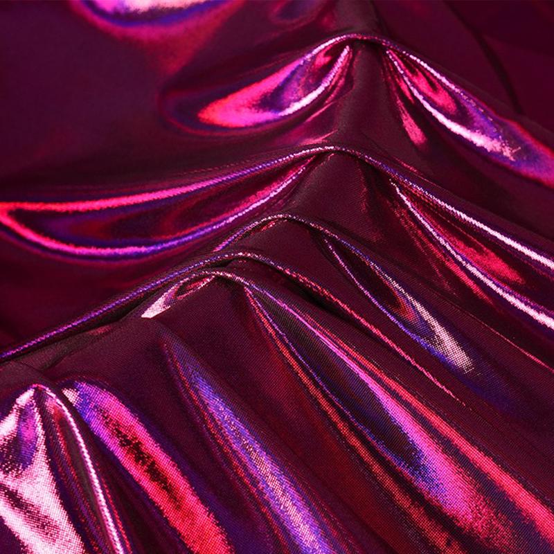 Glitter Laser Fabric Soft Shiny Liquid Iridescent Holographic Cloth DIY Sewing Stage Costume Wedding Party Background