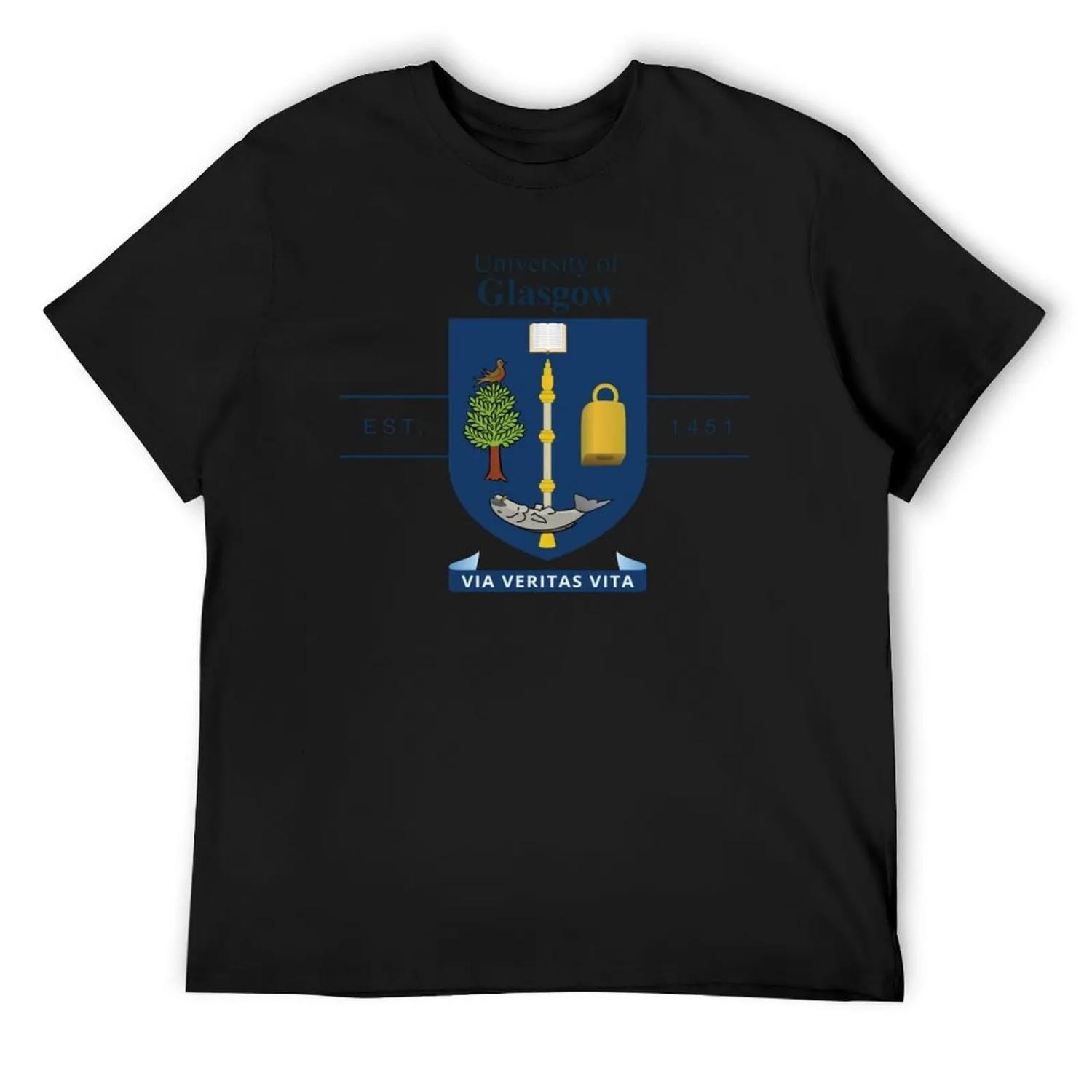 The University of Glasgow T-Shirt man t shirt animal prinfor boys essential t shirt graphic tee shirt mens clothing S