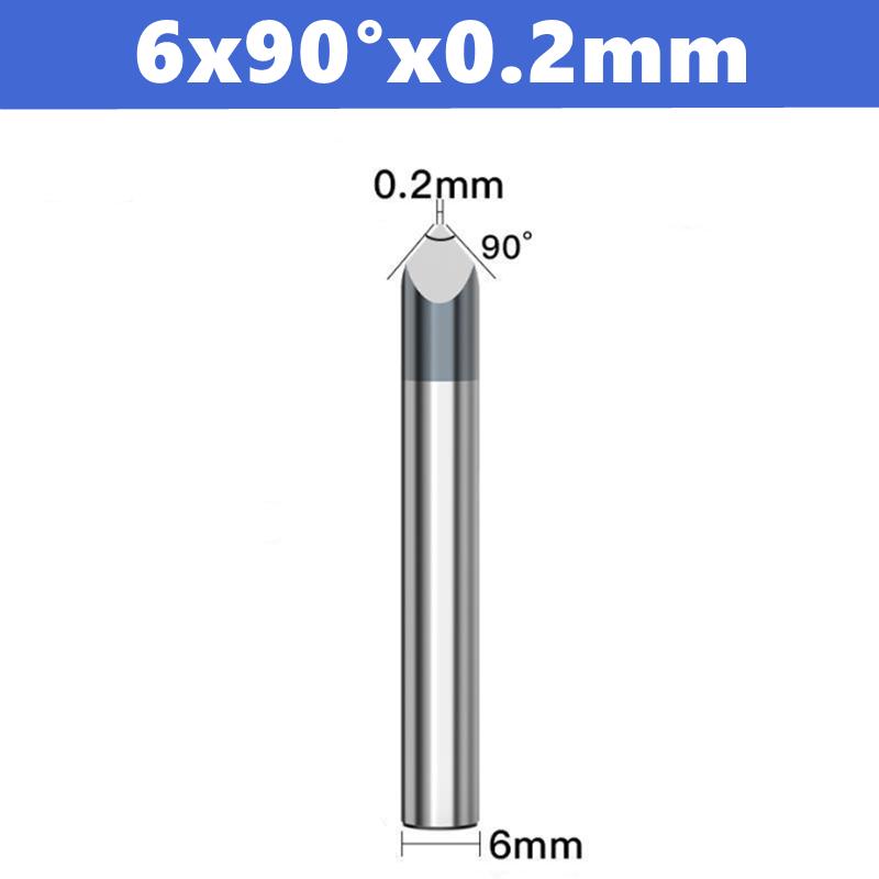 CNC Router Bit 3 Edge Pyramid Engraving Bits 4mm/6mm Shank Carbide End Mill 20,30,40,45,60,90 Degrees CNC Router Milling Tool