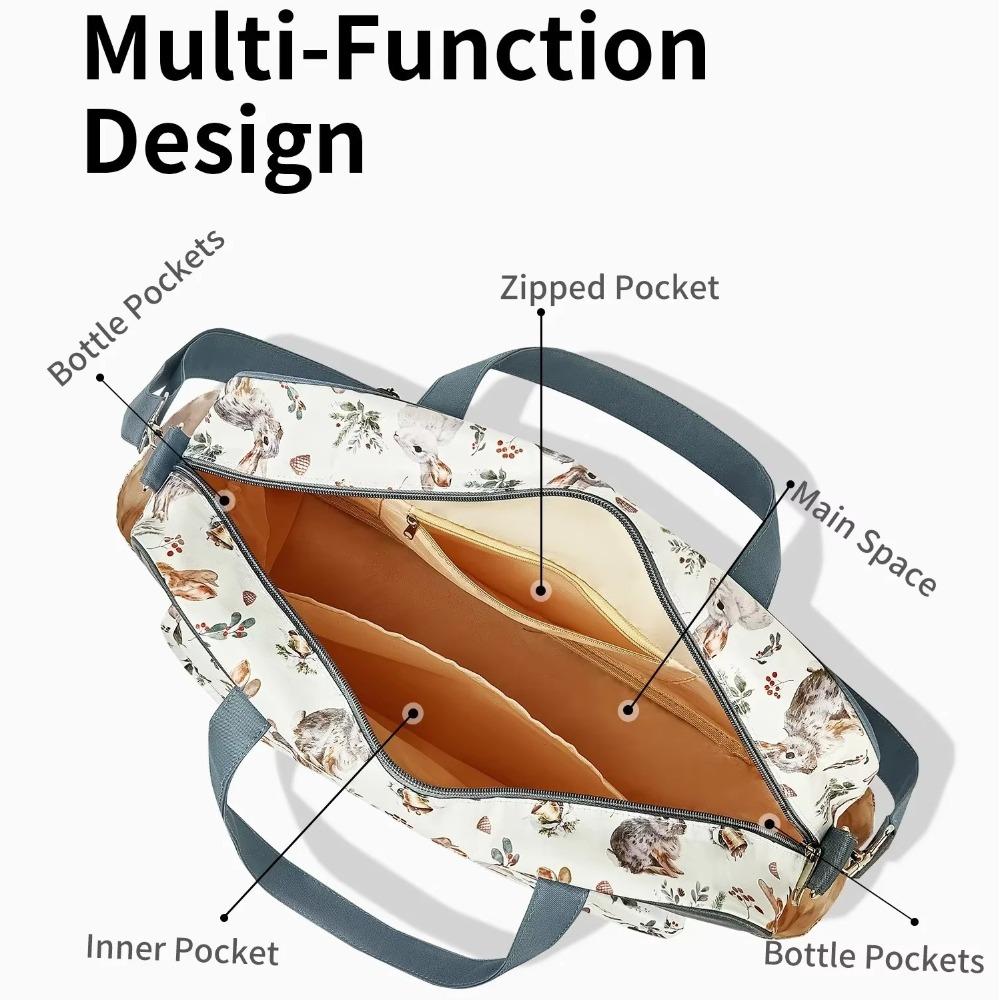 Multi-pocket Single Shoulder Mommy Bag Lightweight Baby Nappy Bag Fashion Maternity Handbag