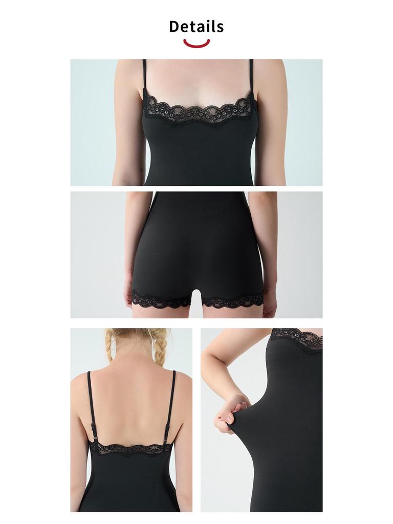 SKIMS Kardashian Lace Camisole Bodysuit: Skin-Friendly Nude Tummy Control Hip Lift Yoga Wear