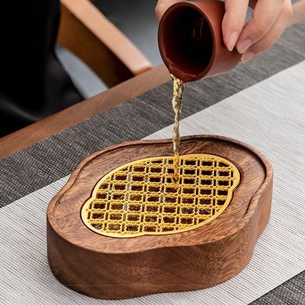 Wasseraufbewahrung Lagerholz Teetablett Tragbar Kleiner Teekannenhalter Teekanne Abtropfplatte Reise