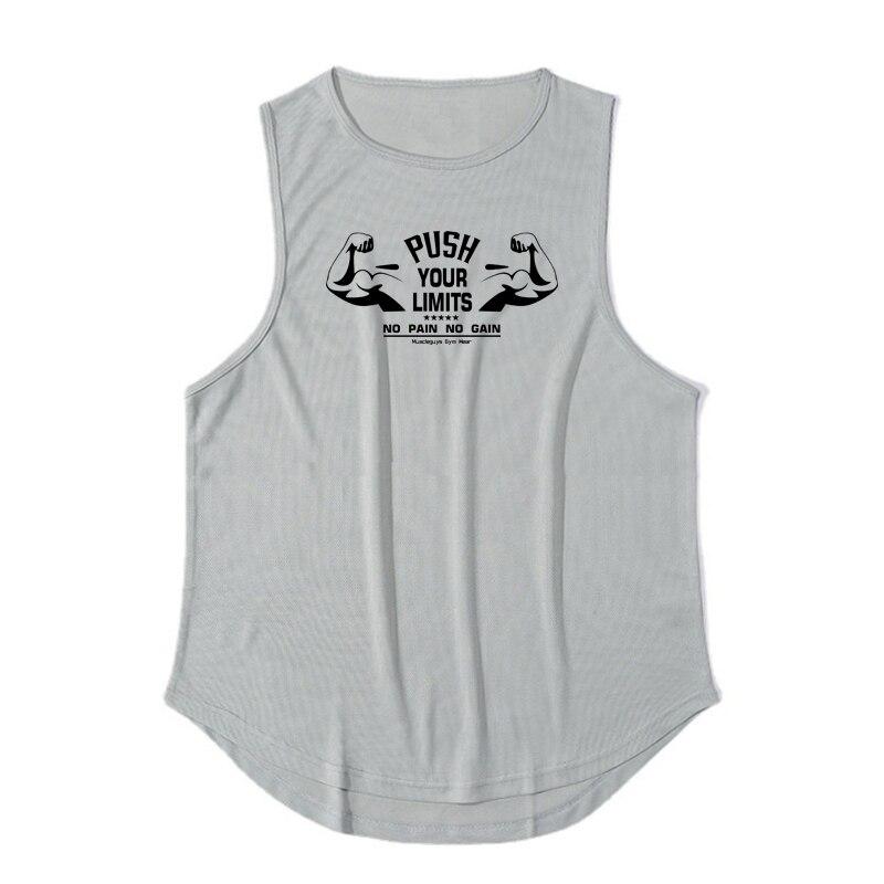 Muscleguys New Youth Summer Basketball Training Uniform Men's Quick-drying Breathable Vest Printed Outdoor Running Tops Fitness
