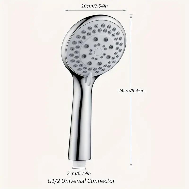 High Quality Plastic Sealed Five-speed Large Water Outlet Adjustable Shower Head Universal Handheld Bathroom Shower Head Set