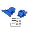 RC Gear Box Cover Front Rear Aluminum Alloy Upgrade Part Gear Case Housing for Traxxas Latrax Teton 1 18 Crawler Blue