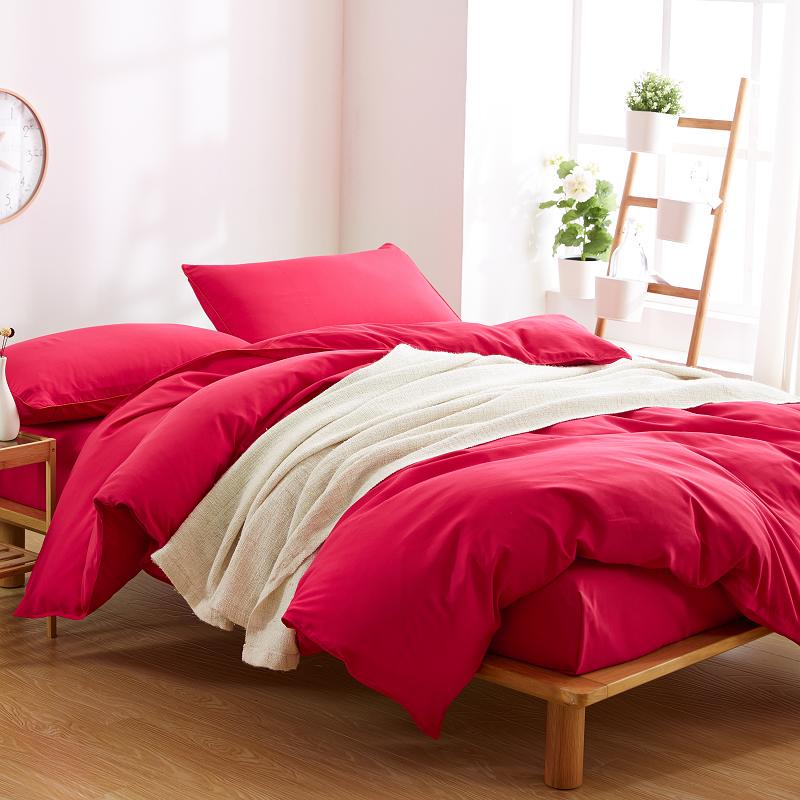 Adult Bed Linen Set Style Duvet Cover Brush Microfiber Bed Set Bedclothes Flat