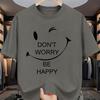 Summer Unisexs 100 Pure Cotton Casual Loose Geometric Pattern Printed Comfortable Sports Round Neck Short Sleeved TShirt Top