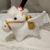 Cute Year Of The Horse Mascot Flying Pony Keychain With Wings Plush Toy For Children