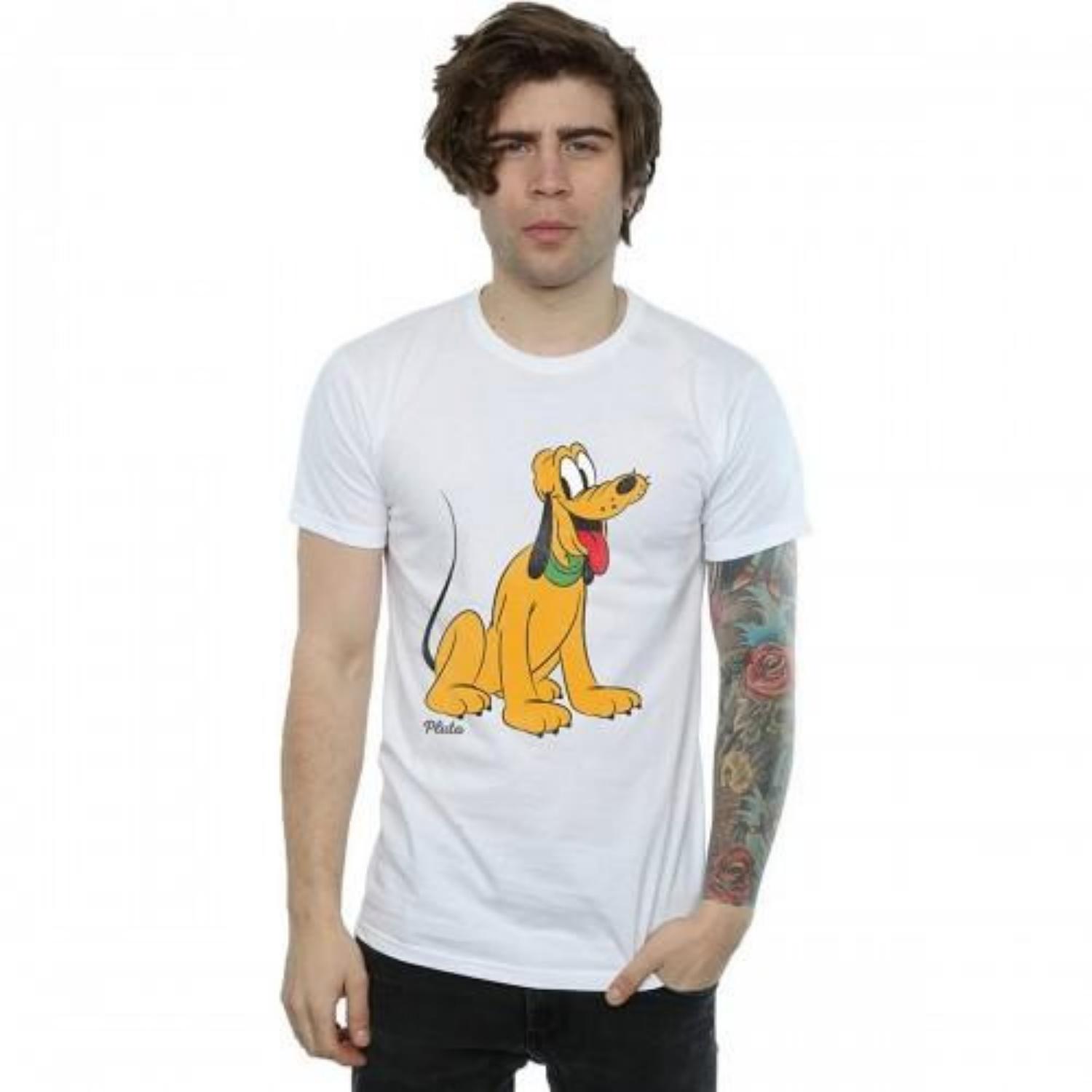 

Disney Mens Classic Pluto Cotton T-Shirt S чёрный