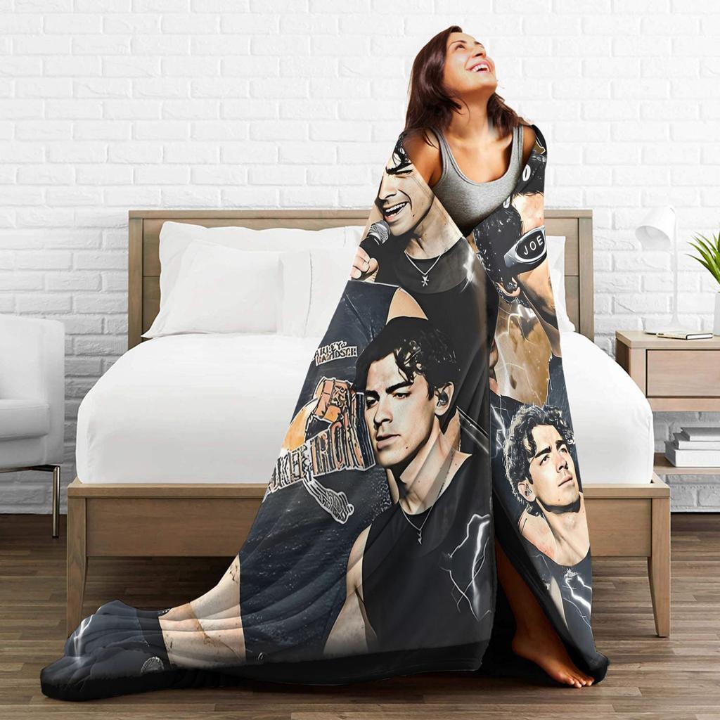 Joe Jonas Joecation Eyes Brothers Blanket Fleece Decoration  Multi-function Super Soft Throw Blanket for Home Outdoor Bedspread