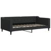 Extendable Daybed with Mattresses Black 90x190 cm Fabric
