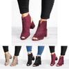 Stylish Womens Block High Heels Sandals Peep Toe Chunky Ankle Strap Boots Shoes For Every Occasion