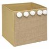 JUTE BOX with Pompoms for Shelf 29x29x29 Cm