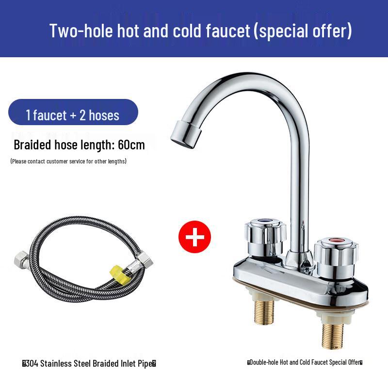 Dual-Mode Hot & Cold Brass Deck Mount Faucet