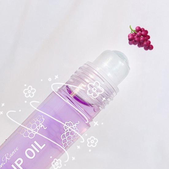 Yousheng 8ml Lip Oil Roller Bead Moisturizing Liquid Fruit Moisturizing Waterproof Lip Gloss Oil for Makeup