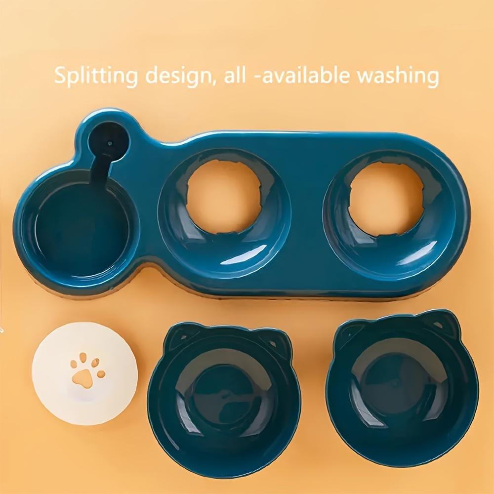 New Pet Anti-Slip Slanted Mouth Cat Bowl Home Style Automatic Drinking Bowl Protects Cervical Spine