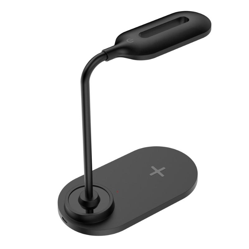 

Многофункциональная настольная лампа Беспроводная зарядка Универсальная 15 Вт Быстрая зарядка Трехцветная Теплая Креативная настольная лампа Беспроводное зарядное устройство