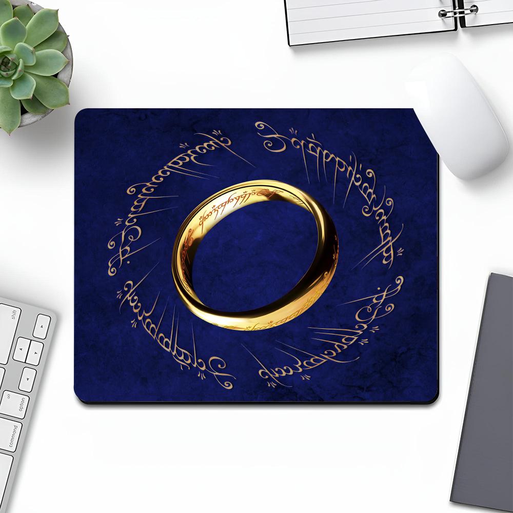 The L-LordS of the R-Rings Mouse Pad Art Gaming Gamer Small Rubber Locking Edge Large Computer Fashion MousePad Laptop Desk Pad
