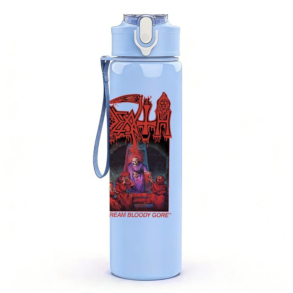 1PC Red Horror Band Vintage Poster Print 750ml Portable Sports Water Bottle Leakproof Gym Outdoor Travel Drink Cup