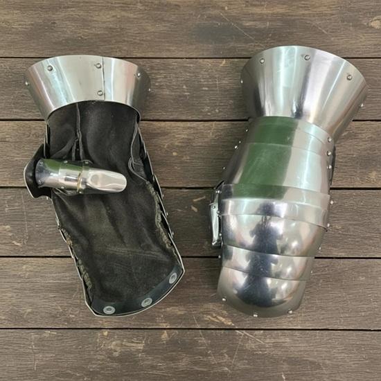 Rukavice s mušlovým uzávěrem 16 Gauge Ocelové Brnění Rukavice Ochrana Rukou pro LARP Cosplay Dárek