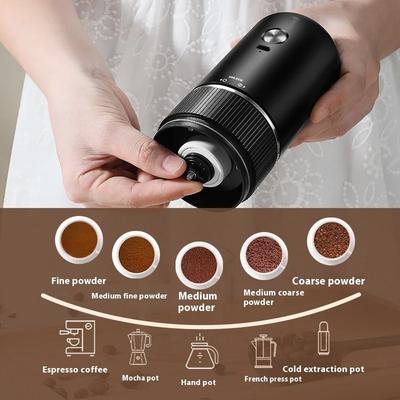 Portable Electric Coffee Grinder Adjustable Grinding Thickness Ceramic Core Rechargeable, Easy-to-Clean For Coffee Lovers