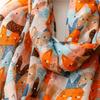Large Cat Pattern Tassel Scarf Bohemian Ethnic Style Wrap Simple Animal Print Scarves  Vacation