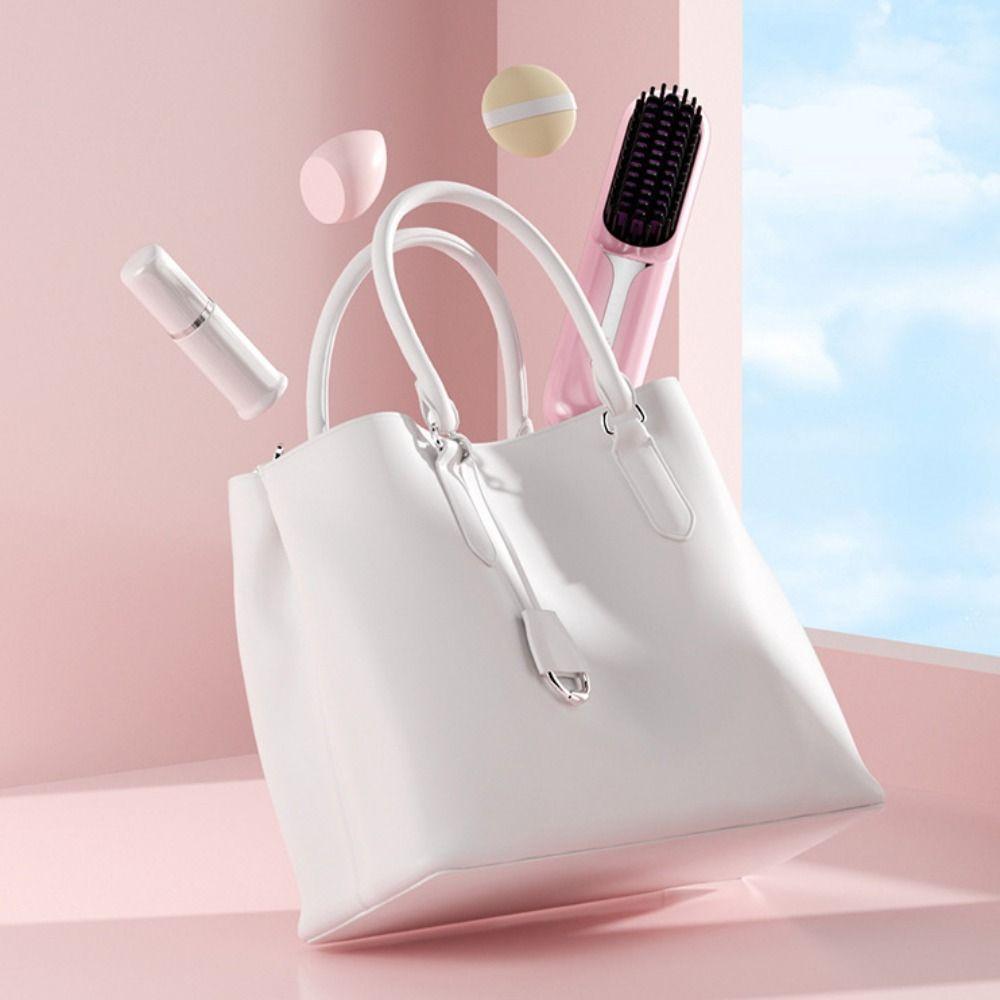 USB Charging Wet Dry Hair Straightener Fast Heating Hair Straightener Brush Gift Women