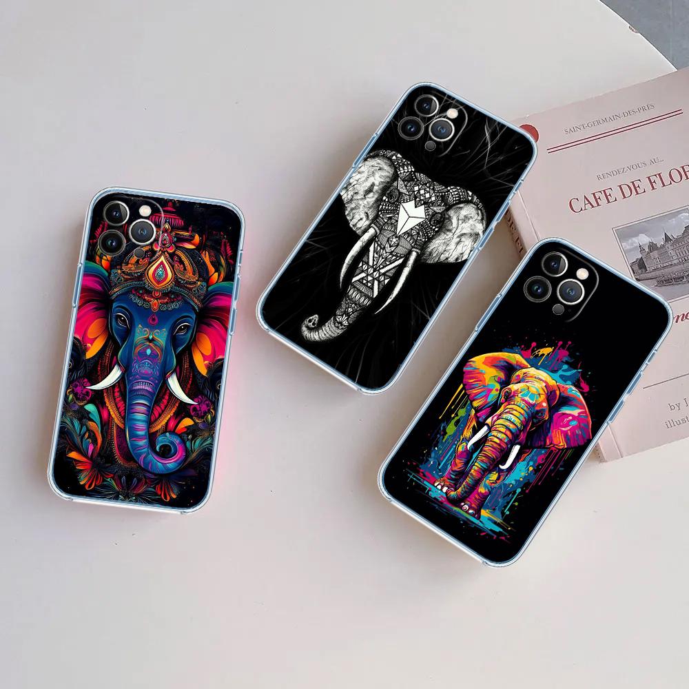 PP2 Animal Elephant Soft Shell Transparent Phone Case for Motorola Moto G7 G8 G9 G84 G85 G73 G24 G15 Z2 Play Power Plus