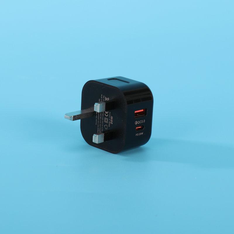 Universal Mobile Fast Charger for Android & Apple - EU/US/UK Plug, USB/PD Dual Ports.