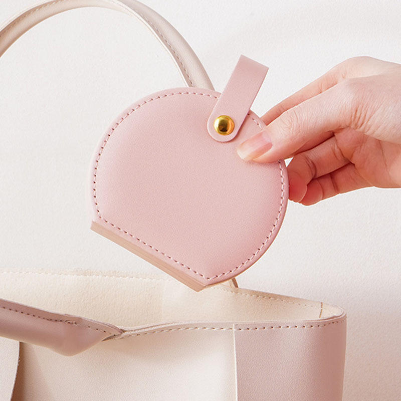Portable Semi-Circular Small Travel Jewelry Case for Women Compact Top Handle Ring Necklace Earring Organizer Box