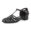 Baotou Woven Roman Sandals Women's 2025 Summer New Hollow Small Fragrant Sandals Casual Fashion Outer Women's Shoes
