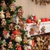 12/24pcs Gingerbread Man Ornaments Christmas Tree Wooden Hanging Decorations Pendants Cute Cartoon Xmas DIY Hangings Home Decor