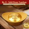 Solid Brass Sand Gold Yuanbao Ornament for Home or Shop Decor