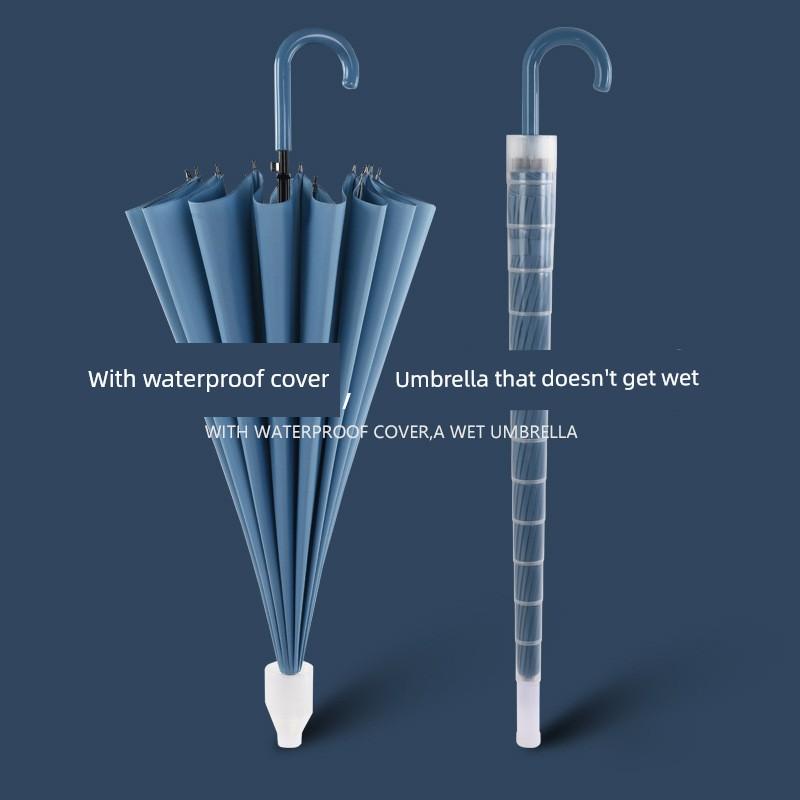 Waterproof Umbrella, Double-Sized Reinforced Long-Handled Umbrella for Men, Wind-Resistant, Extra-Large Straight Umbrella for Three People, Can Be