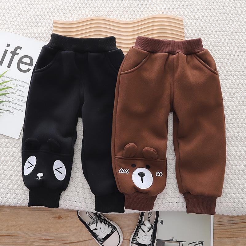 

Детские спортивные брюки на флисовой подкладке для осени/зимы для мальчиков и девочек 80cm