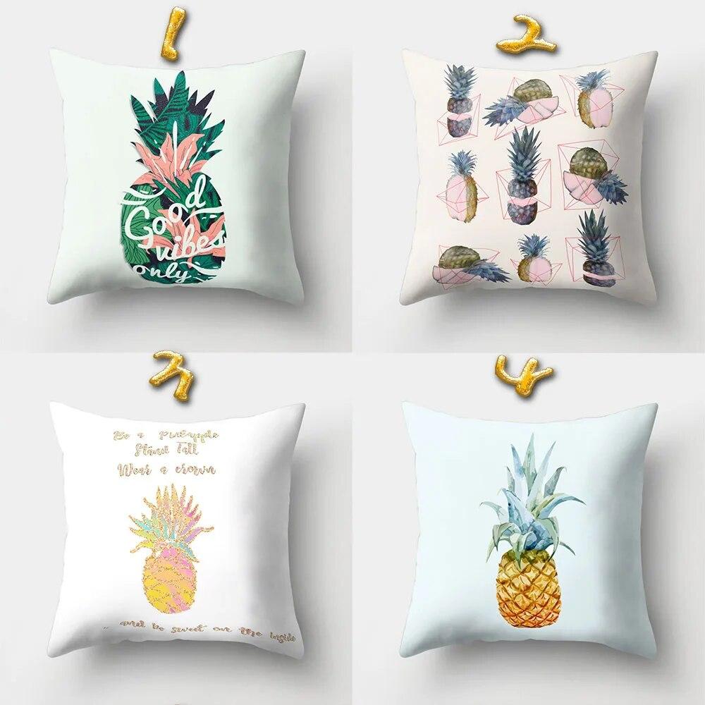 Home Cushion Cover Car Pillow  Pineapple Cartoon   Office   Creative