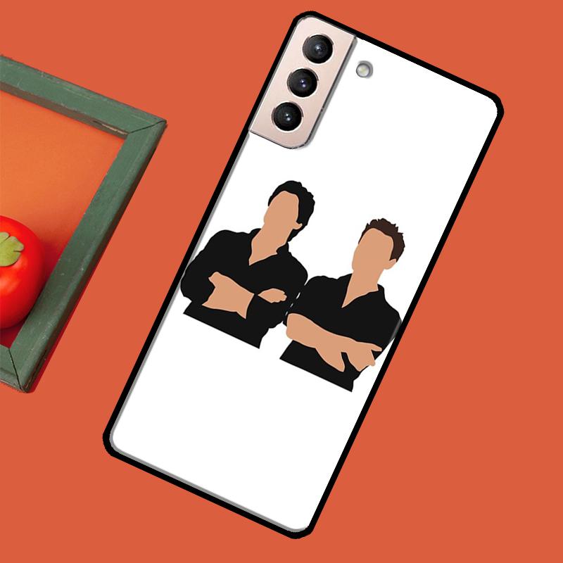 Damon and Stefan Vampire Diaries Phone Case For Samsung Galaxy S23 S20 FE S21 Ultra Note 10 S9 S10 Plus Note 20 S22 Ultra Cover