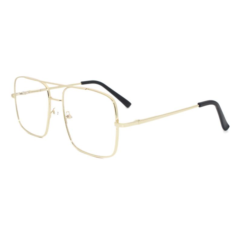 Fashion Metal Sunglasses Outdoor Men'S Square Double Beam Large Frame Driving Sunglasses Women