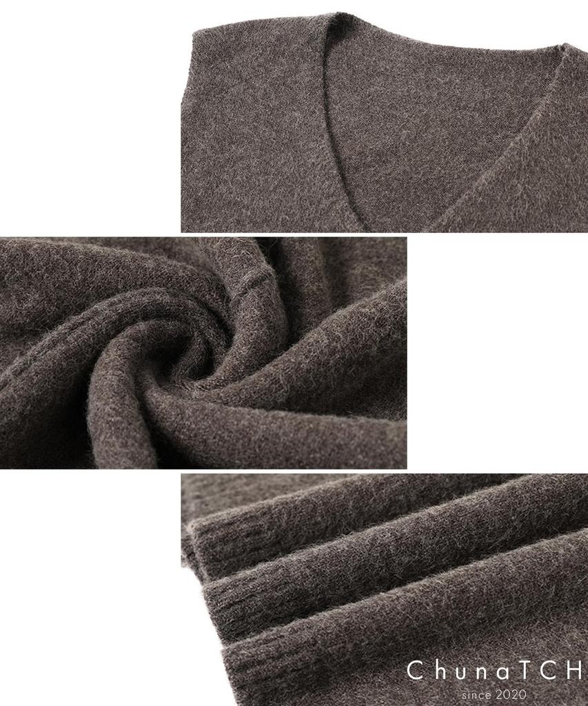 Chunachi Jumper Midi Knit Simple and Perfect for and Stylish Relaxed Suitable for Women In Their and Skirt, Length, V-Neck, Vest, Dress, Elegant,