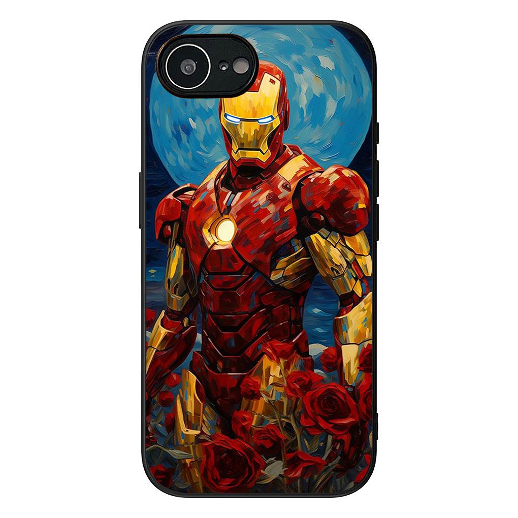 Ironman Marvel Iron Man Casing Phone Cover for Apple iPhone 17 16 14 15 Pro Max Plus 15+ 16E XR ProMax Air 16+ Soft Case iPhone17 Pro Max