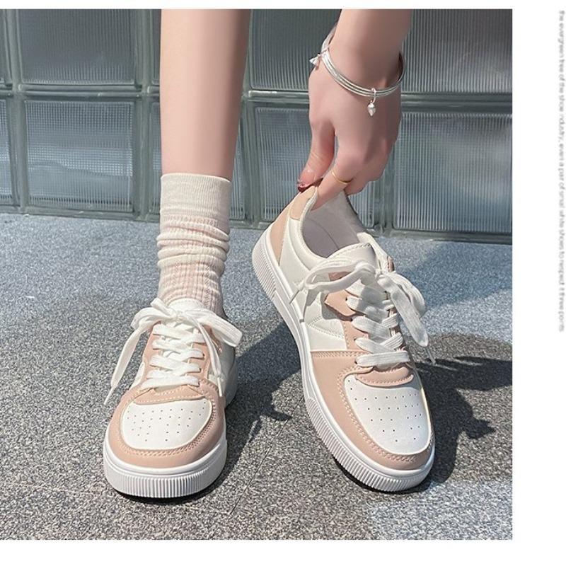 Fashion Women's Vulcanize Shoes Flat Classic Sports Lace Up Skateboard Board Shoe Walking White Running Sneakers