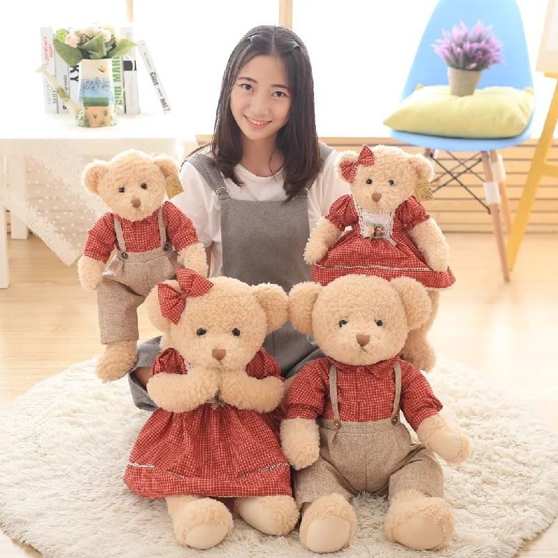 Bear Plush Teddy Toy Rural Couple Bear Wedding Holiday Gift Girlfriends Couple
