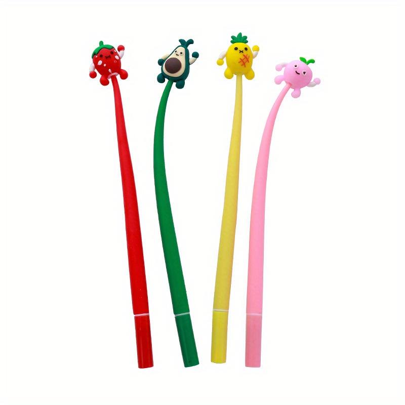 10pcs 0.5mm cute expression fruit shaker gel pen creative stationery prize gift writing tool pen