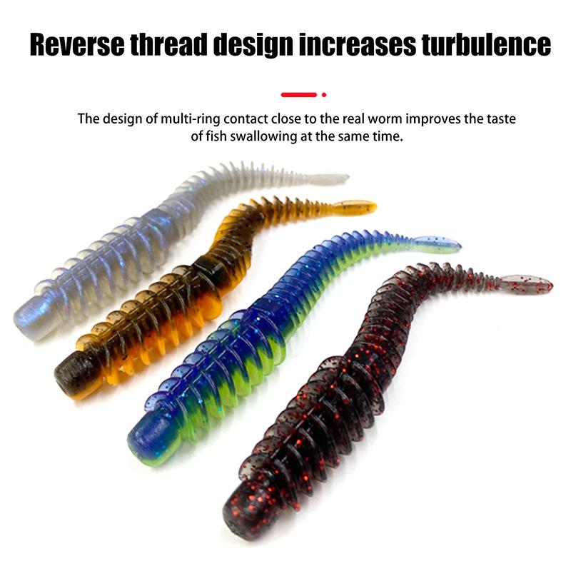 Supercontinent Worm Bait Soft Bait Tanta 5.5Cm Fishing Lures Smell With Salts Soft Silicone Fishing Lure