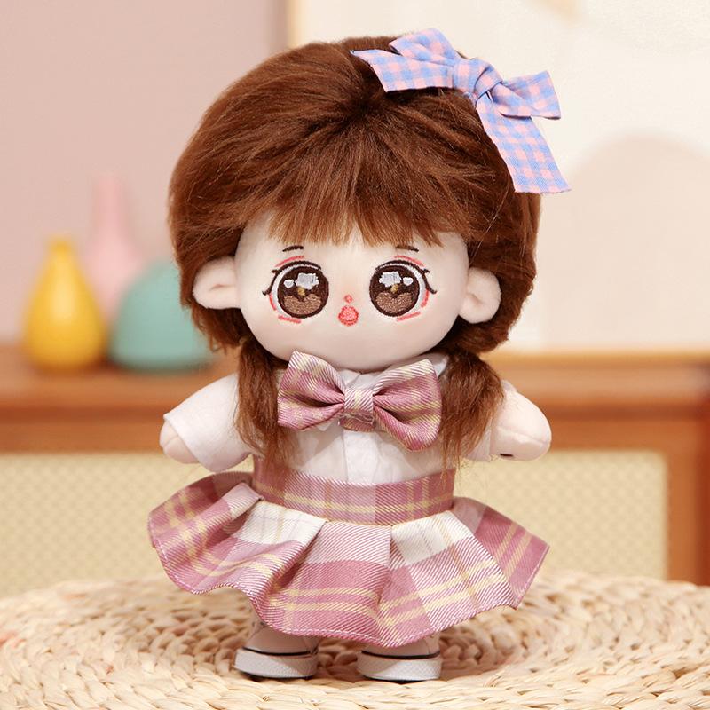 20cm Cotton Doll with Clothes Plush Doll Girl Dress Up Doll Girl Couple Celebrity Gift